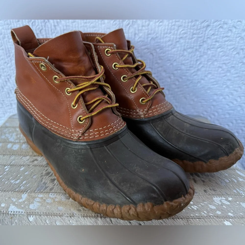 L.L.Bean Men’s Bean Boots Leather & Rubber Duck Boots Size 10M USA Made